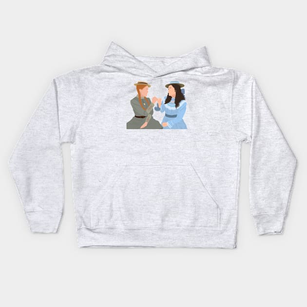 Anne and Diana Pinky Swear Oath Promise Fan Art Kids Hoodie by senaeksi